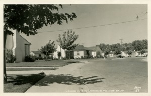 Homes in San Lorenzo Village California, old postcard